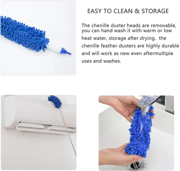 3_In_1_Long_Handle_Microfiber_Feather_Ceiling_Duster_With_Extendable_Pole_100_Inch_With_Anti_Scratch_Bendable_Head_For_Cleaning_High_Cobweb_Stick_Ceiling_Fan_Cleaner_Brush_Window_Blinds_Furniture