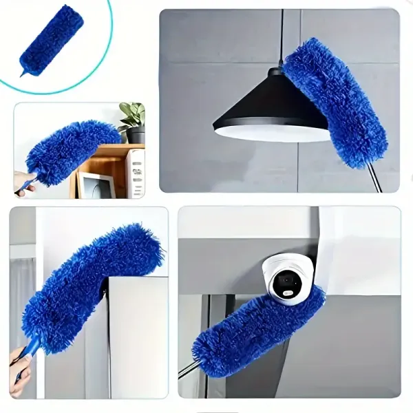 2_In_1_Long_Handle_Microfiber_Ceiling_Duster_With_Cobweb_Duster_For_Dust_Cleaning_Extendable_Pole_30100_Inch_With_Anti_Scratch_Bendable_Head_For_Cleaning_High_Stick_High_Ceiling_Fan