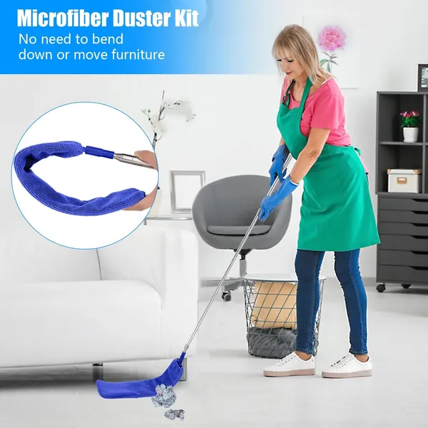_3_In_1_Microfiber_Feather_Duster_4Pcs_Washable_Cobweb_Dusters_For_Cleaning_Kit_With_100"_Extension_Long_Pole_Bendable_Telescopic_Duster_For_High_Ceiling_Fan_Blinds_Furniture