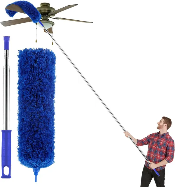 Microfiber_Ceiling_Duster_Bendable__Extendable_Fan_Cleaning_Duster_With_100_Inches_Expandable_Pole_Handle_Washable_Duster_For_High_Ceiling_Fans_Window_Blinds_Furniture