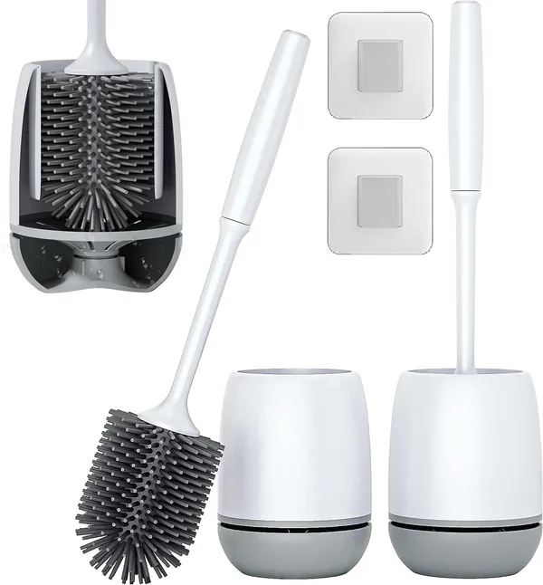 Pack_Of_2Silicone_Toilet_Brush_With_HolderWall_MountedFree_Stand_Long_Handle_Bathroom_Sleek_Toilet_Bowl_Cleaner_Brush_With_StandPot_Commode_Bathroom_Floor_Cleaning_Scrubber_Brush
