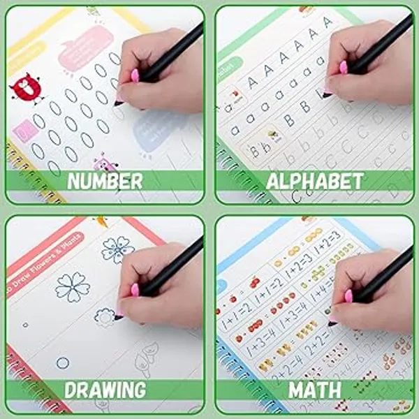 Sank_Magic_Practice_Copybook_8_Books+30_Refill+3_Pen+3_Grip_Number_Tracing_Book_For_Preschoolers_With_Pen_Magic_Calligraphy_Copybook_Set_Practical_Reusable_Writing_Tool_Simple_Hand_Lettering