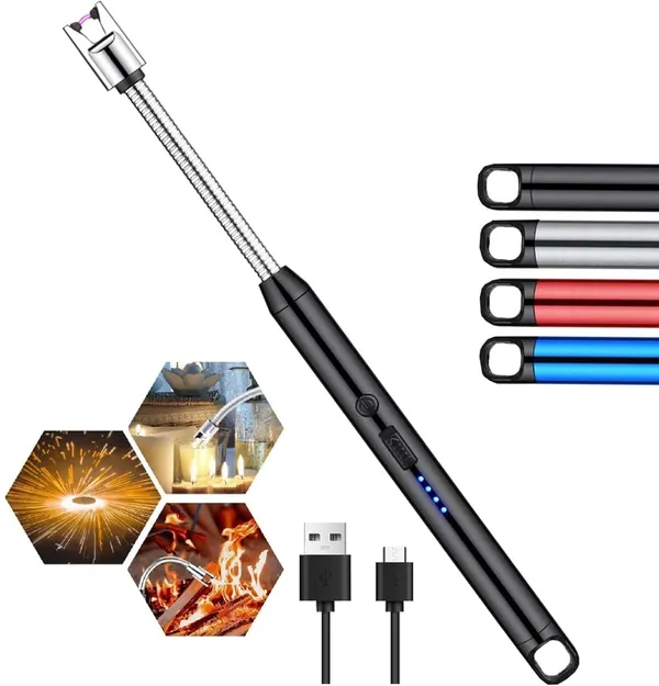 Upgraded_Rechargeable_Electric_Gas_Lighter_For_Kitchen_Cooking_Gas_Stove_Candles_Bbq_Pooja_360°_Flexible_Neck_Arc_Lighter_Plasma_Flameless_Windproof_Usb_Lighter__400_Uses_In_Single_Charge