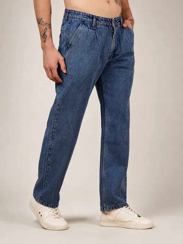 Indigo_Pure_Cotton_Baggy_fit_Jeans_For_Men