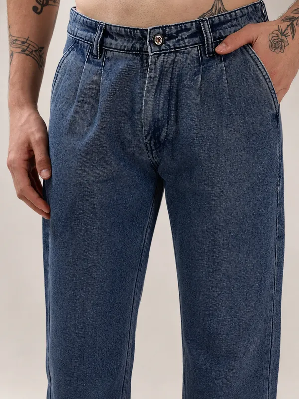 Indigo_Pure_Cotton_Baggy_fit_Jeans_For_Men