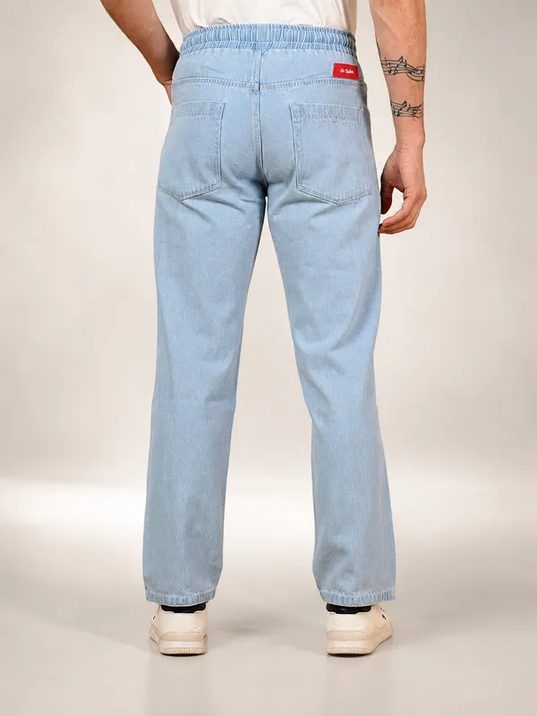 Ice_Blue_Pure_Cotton_Baggy_fit_Jeans_For_Men