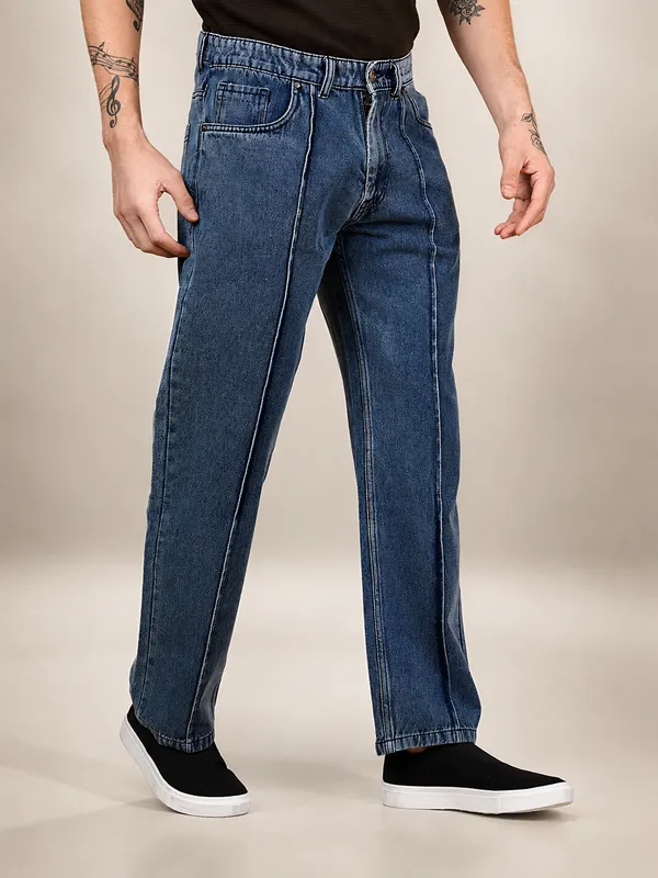 Indigo_Pure_Cotton_Baggy_fit_Jeans_For_Men