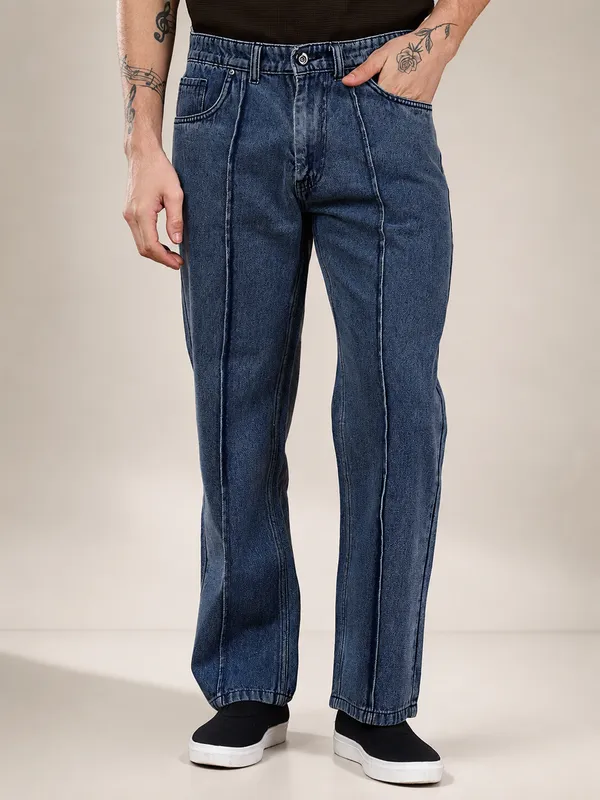 Indigo_Pure_Cotton_Baggy_fit_Jeans_For_Men