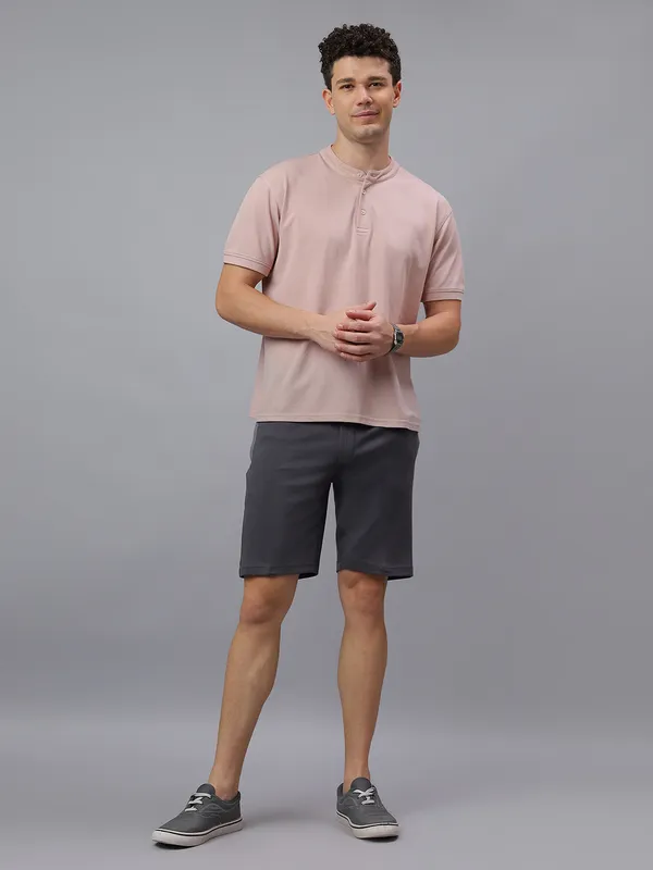 Grey_Knitted_cotton_Regular_fit_Shorts_For_Men