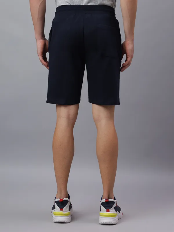 Navy_Knitted_cotton_Regular_fit_Shorts_For_Men