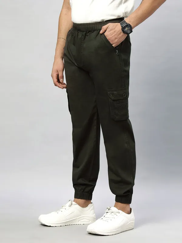 Olive_Cotton_Spandex_Regular_fit_Cargo_Pants_For_Men