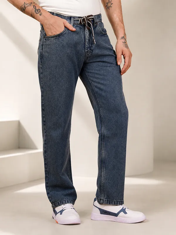 Indigo_Pure_Cotton_Baggy_fit_Jeans_For_Men