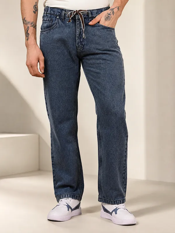 Indigo_Pure_Cotton_Baggy_fit_Jeans_For_Men