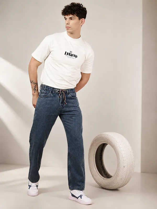 Indigo_Pure_Cotton_Baggy_fit_Jeans_For_Men