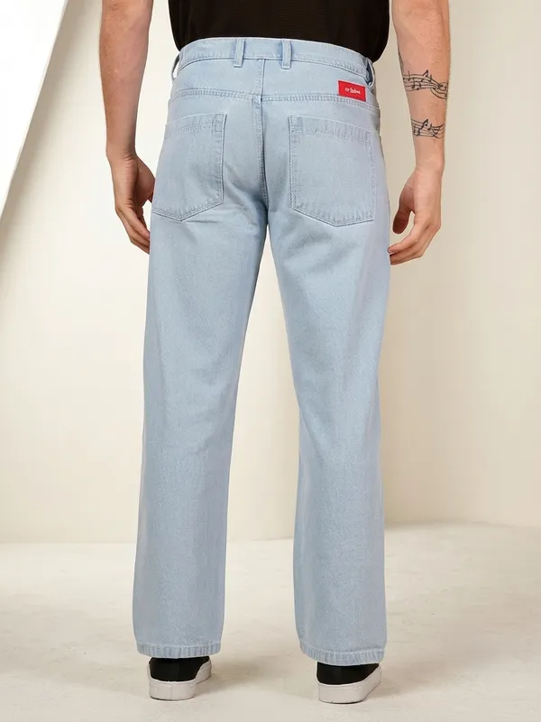 Ice_Blue_Pure_Cotton_Baggy_fit_Jeans_For_Men