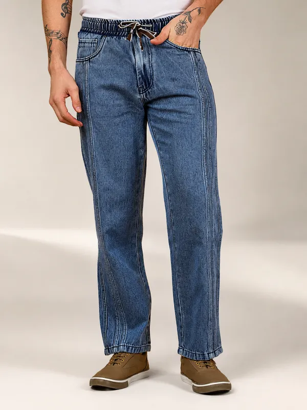 Indigo_Pure_Cotton_Baggy_fit_Jeans_For_Men