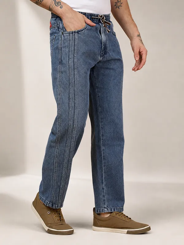 Indigo_Pure_Cotton_Baggy_fit_Jeans_For_Men