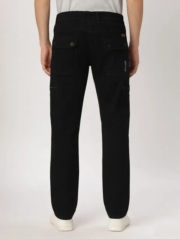 Black_Cotton_Spandex_Regular_fit_Cargo_Pants_For_Men