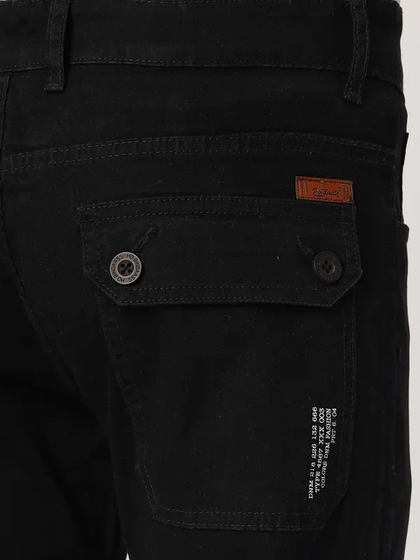 Black_Cotton_Spandex_Regular_fit_Cargo_Pants_For_Men