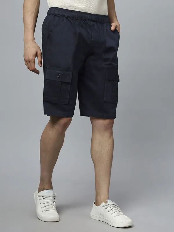 Navy_Pure_Cotton_Regular_fit_Shorts_For_Men