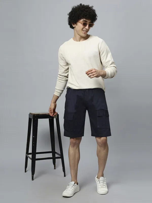 Navy_Pure_Cotton_Regular_fit_Shorts_For_Men