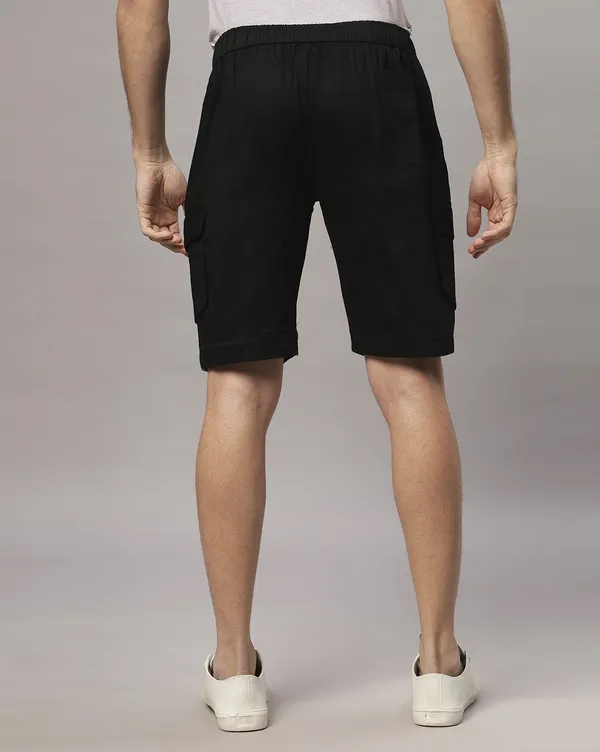 Black_Solid_Cotton_Shorts_For_Men
