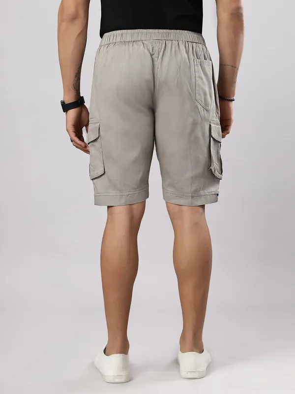 Grey_Pure_Cotton_Regular_fit_Shorts_For_Men