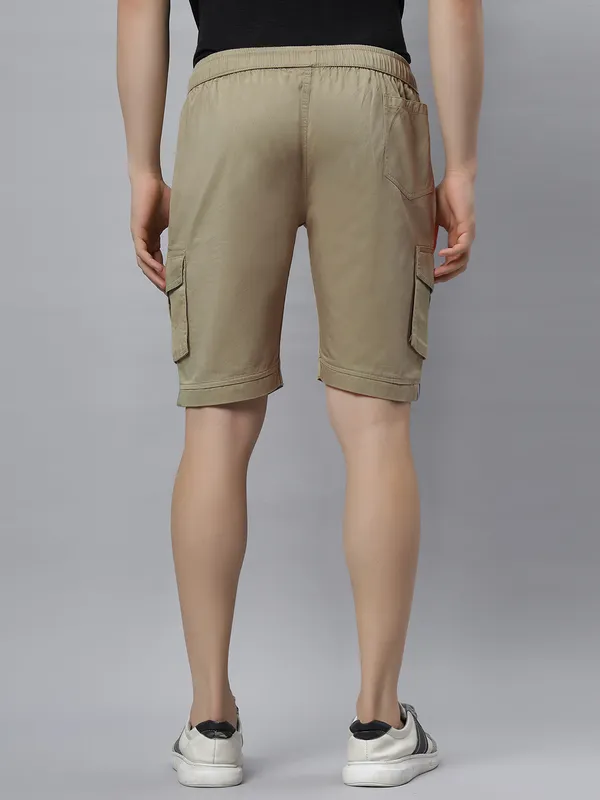 Olive_Pure_Cotton_Regular_fit_Shorts_For_Men