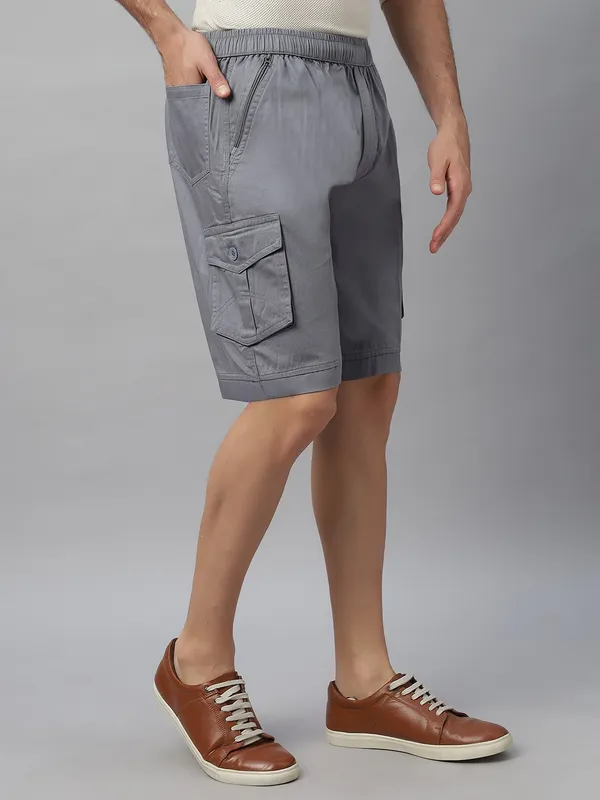 Blue_Pure_Cotton_Regular_fit_Shorts_For_Men
