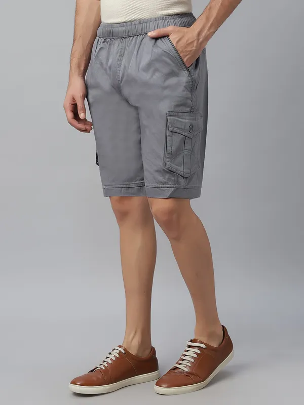 Blue_Pure_Cotton_Regular_fit_Shorts_For_Men