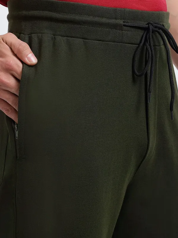 Olive_Polycotton_Straight_fit_Track_Pants_For_Men