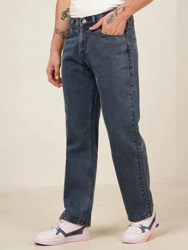 Indigo_Pure_Cotton_Baggy_fit_Jeans_For_Men