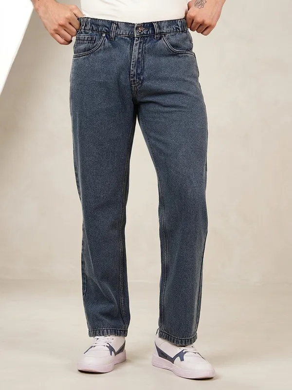 Indigo_Pure_Cotton_Baggy_fit_Jeans_For_Men