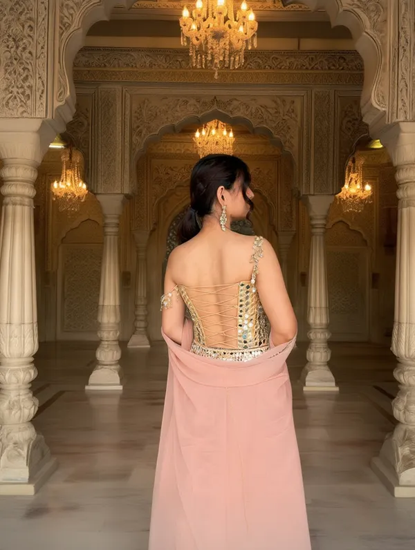 3_PIECE_HAND_EMBROIDERED_MIRROR_WORK_CORSET_BLOUSE_WITH_BABY_PINK_LEHENGA_AND_CAPE