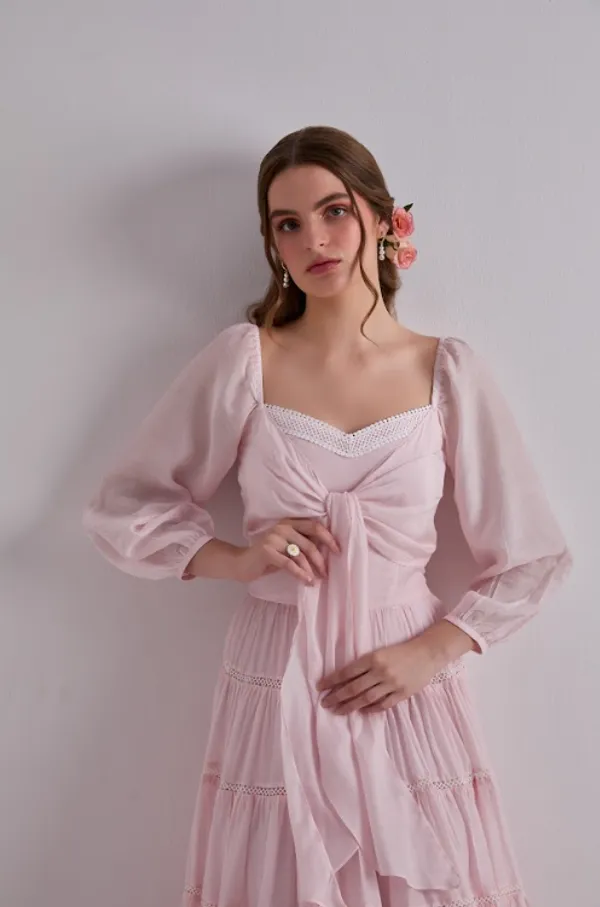 Pink_Paradise_Cotton_Silk_Dress_For_Women