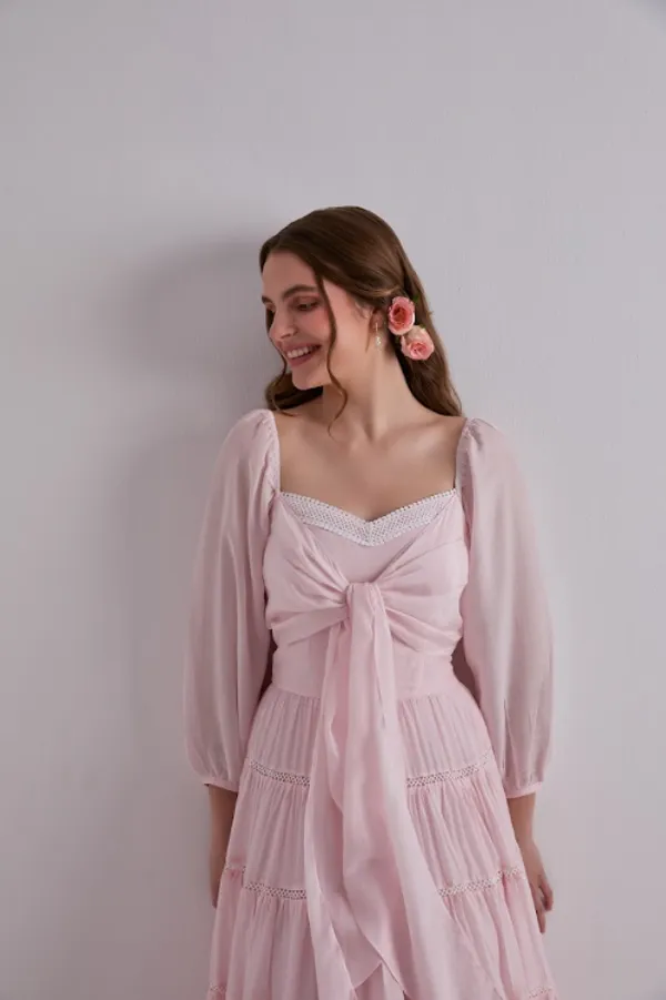 Pink_Paradise_Cotton_Silk_Dress_For_Women