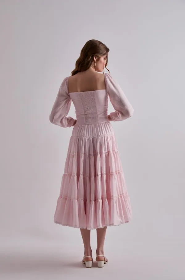 Pink_Paradise_Cotton_Silk_Dress_For_Women
