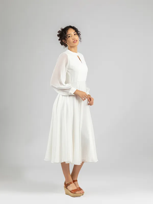 White__full_Sleeve_Midi_|_White_gown_for_women