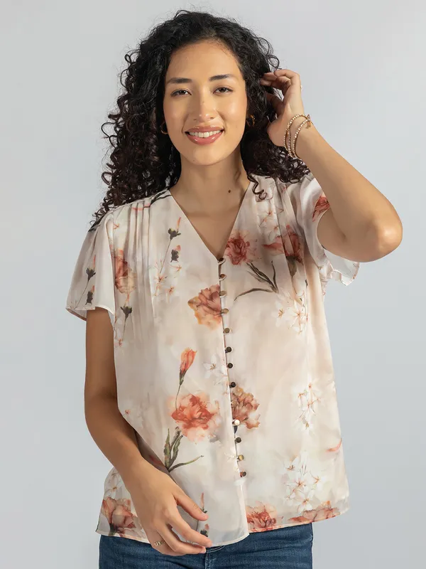 Beige_Printed_trendy_Top__|_Elegant_Beige_Floral_print_Top