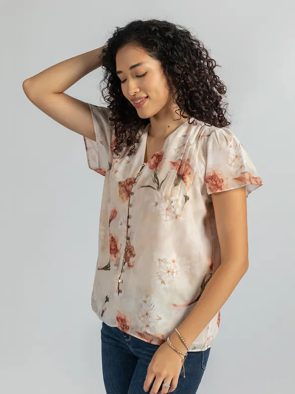 Beige_Printed_trendy_Top__|_Elegant_Beige_Floral_print_Top