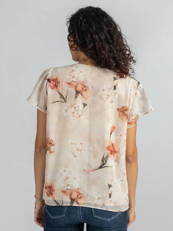 Beige_Printed_trendy_Top__|_Elegant_Beige_Floral_print_Top