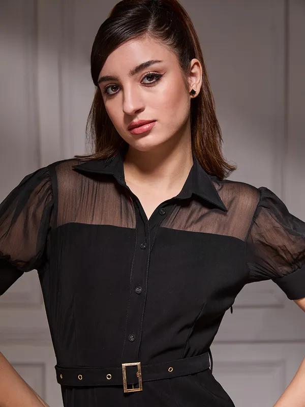 Black_Gore_Luxe_Midi_For_Women_Dress