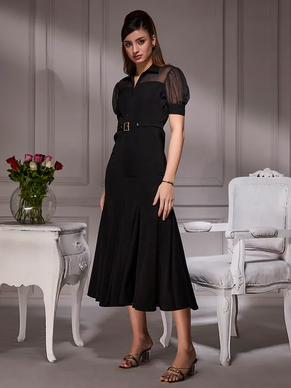 Black_Gore_Luxe_Midi_For_Women_Dress