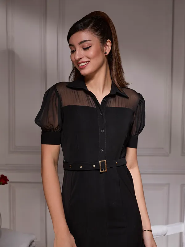 Black_Gore_Luxe_Midi_For_Women_Dress