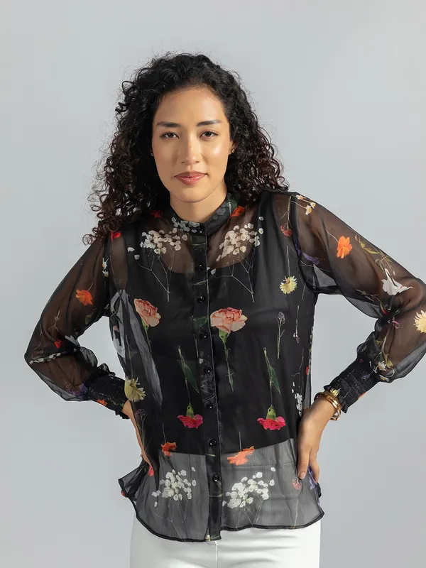 Women's_Semi-Sheer_black_shirt_with_inner_|_Full_Sleeve_Button-Down_shirt