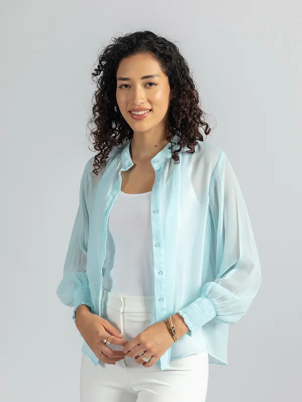 Casual_Sky-Blue_sheer_Shirt_with_inner_|_Stylish_Shirt_for_Women