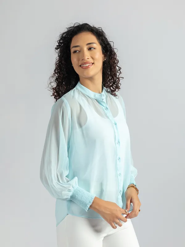 Casual_Sky-Blue_sheer_Shirt_with_inner_|_Stylish_Shirt_for_Women