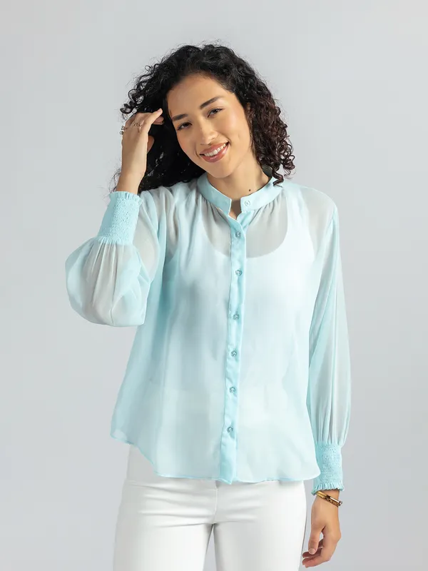 Casual_Sky-Blue_sheer_Shirt_with_inner_|_Stylish_Shirt_for_Women