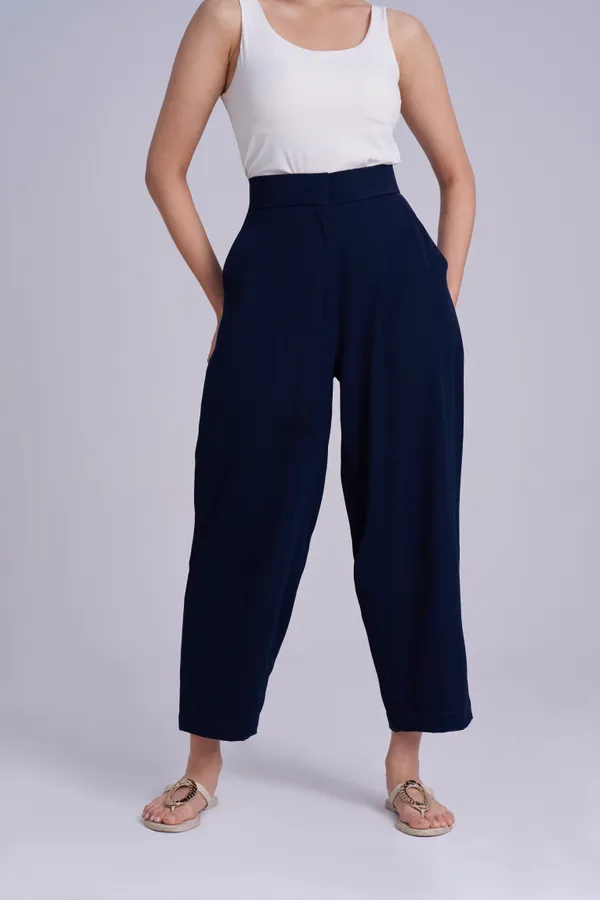 Blue_Ankle-Length_casual_to_formal_Pants_|_Navy_Blue_Loose_Fit_Trousers
