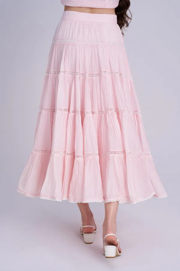 Pink_Cotton_tired_Skirt_|_Flared_Midi_Skirt